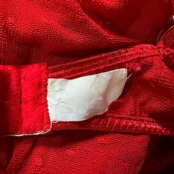 Vintage Bright Red Semi Sheer Mesh Underwire Unlined Bra No Brand - Picture 15 of 15